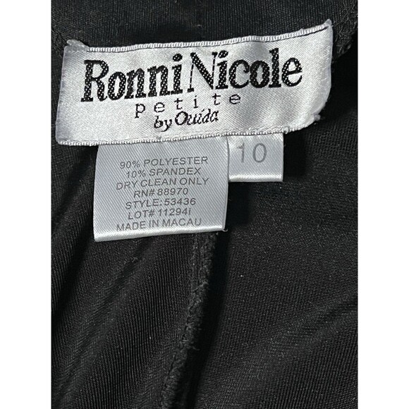 Ronnie Nicole Black Velvet Maxi Dress Mesh Panels Witchy Women 10‎ Whimsygoth - Picture 5 of 9
